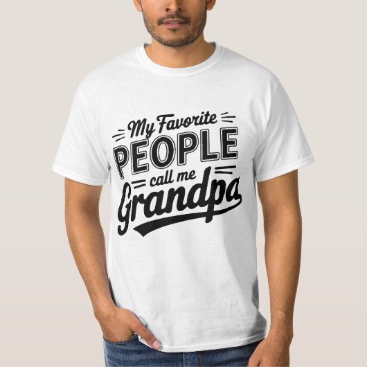 T-shirt "Unique 'Mes Favoris Appelent-Moi Grand-Père' Cade (Devant)