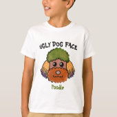 T-shirt unique Poodle hideux chien visage (Devant)