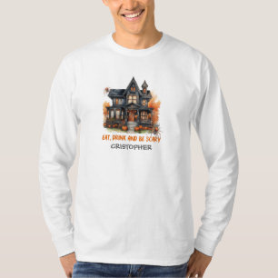 T-shirt Unique vintage classique Halloween maison hantée