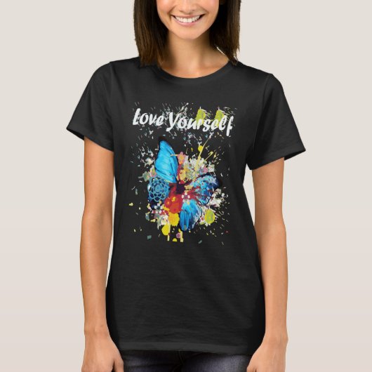 T-shirt Uniqueartone Butterfly Love Yourself (Devant)