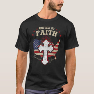 T-shirt Unis Par Foi Amérique Et Jésus Christian USA Pa