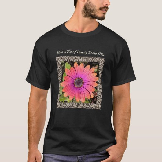 T-shirt Unisex avec Gazania brillante (Devant)