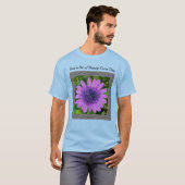 T-shirt Unisex avec marguerite violette africaine (Devant entier)