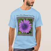 T-shirt Unisex avec marguerite violette africaine (Devant)