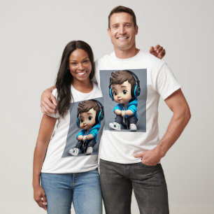 T-shirt Unisex avec mignon dessin animé bébé garço
