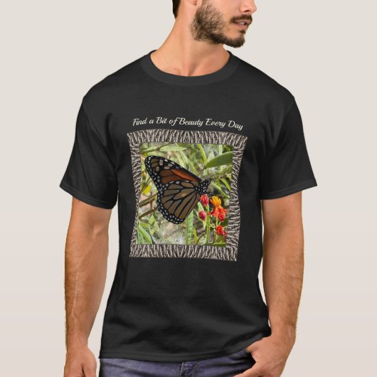 T-shirt Unisex avec Monarch sur Milkweed (Devant)