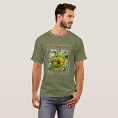 T-shirt Unisex avec tournesol boudin (Devant entier)