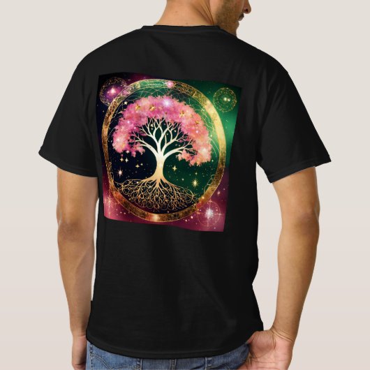 T-shirt Unisex Cotton Universe Tree (Dos)