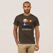 T-shirt Unisex coucher de soleil d'été (Devant entier)