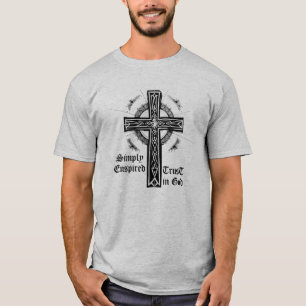 T-shirt unisex croix ornate simple