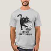 T-shirt Unisex de chat et de poisson (Devant)