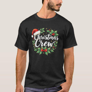 T-shirt Unisex Family Matching Christmas  Black Small Crew