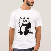T-shirt Unisex Géant Panda Sleepy Assis Chill Bamboo (Devant)
