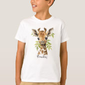 T-shirt Unisex Giraffe personnalisé pour enfants (Devant)
