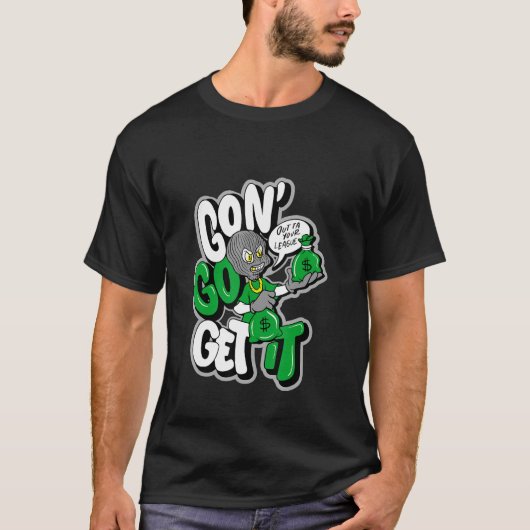 T-shirt Unisex Gon'Go Get It Basket Match Retro 3 Pine G (Devant)