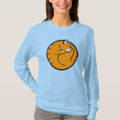 T-shirt Unisex Lazy Cat Days Long-Sleeve Light Bleu T-Shir (Devant)