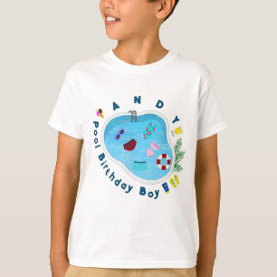 T-shirt Unisex Pool Birthday Party Boy