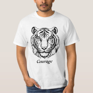t-shirt unisex tigre noir et blanc