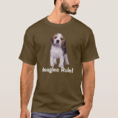 T-shirt unisexe de chiot de beagle (Devant)