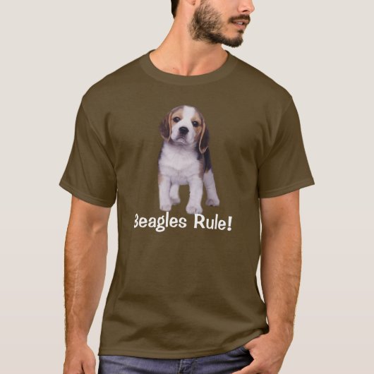 T-shirt unisexe de chiot de beagle (Devant)