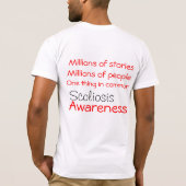 T-shirt unisexe "de conscience de scoliose" (Dos)