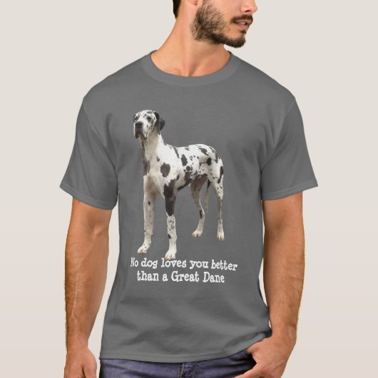T-shirt unisexe de harlequin de great dane (Devant)