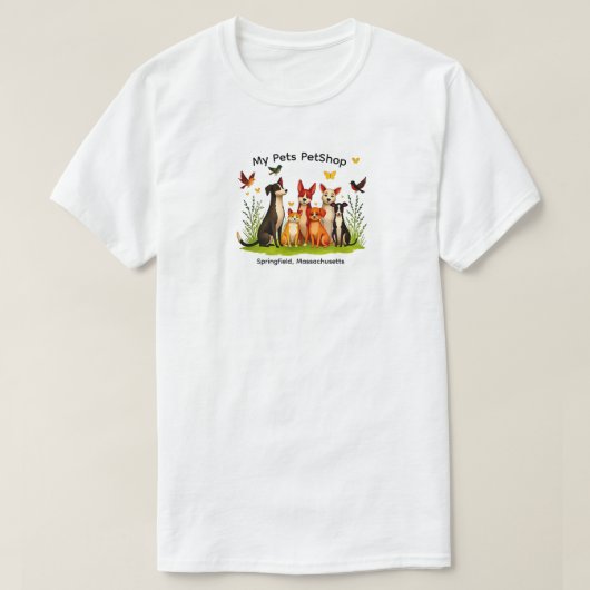 T-Shirt Unisexe Mes Animaux (Design devant)