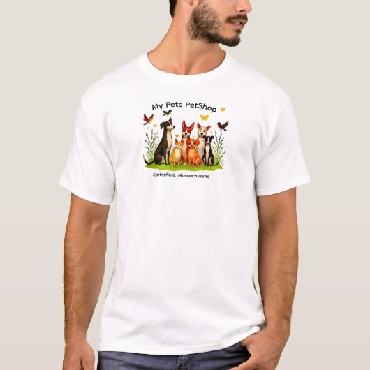 T-Shirt Unisexe Mes Animaux (Devant)