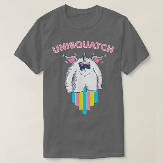 T-shirt Unisquatch Unicorn Sasquatch T (Design devant)