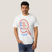 T-SHIRT UNISSEZ 2018/2020 VOTE DÉMOCRATE DE L'AMÉRIQUE DE (Devant entier)