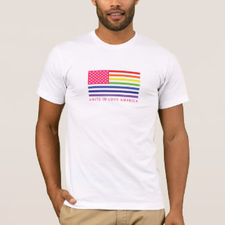 T-shirt Unissez-vous dans l'amour Amérique