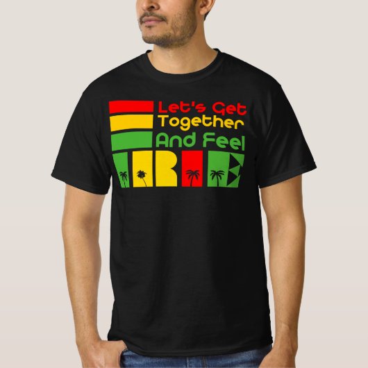 T-shirt Unissons-nous Feel Irie - Good Vibes Rasta (Devant)