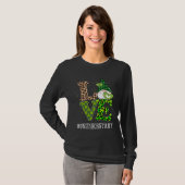 T-shirt Unit Secretary Love St Patricks Day Gnome Leopard  (Devant entier)