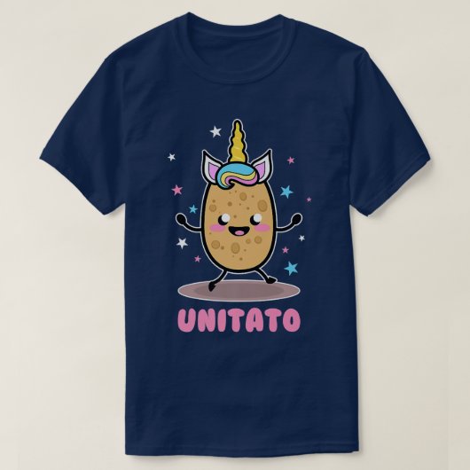 T-shirt Unitato Unicorn Potato Cute Funny Vegetable Fries (Design devant)