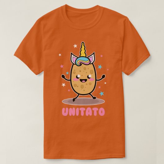 T-shirt Unitato Unicorn Potato Cute Funny Vegetable Fries (Design devant)