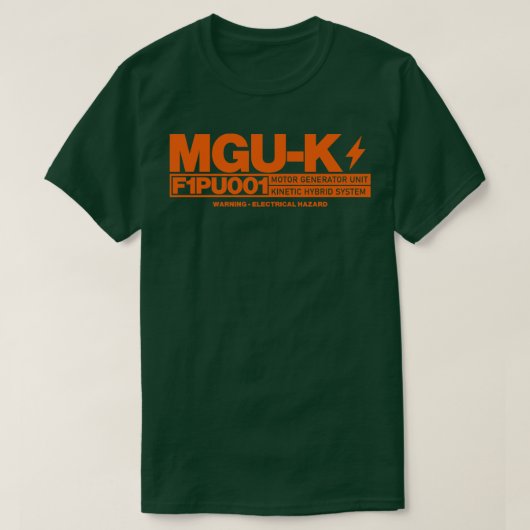 T-shirt Unité d'alimentation hybride MGUK F1 Conception or (Design devant)