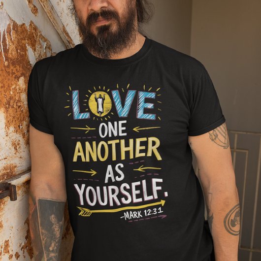 T-shirt Unité dans l'amour : Dessiner l'amour l'un l'autre