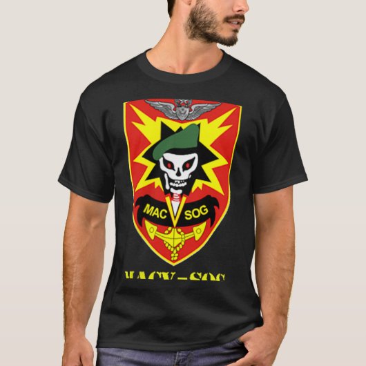 T-shirt Unité de l'armée de Macv-sog petit Patch couleur c (Devant)