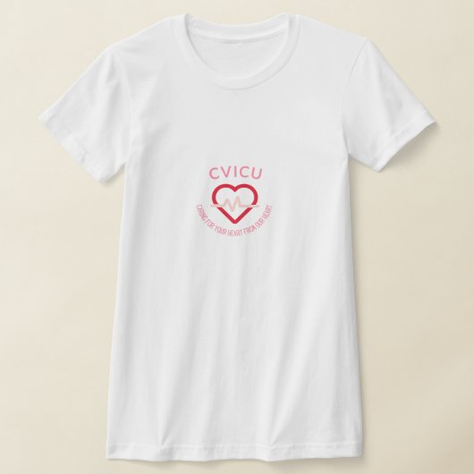 T-shirt Unité de soins intensifs cardiovasculaires CVICU (Poser)