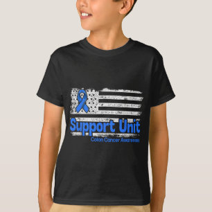 T-shirt Unité de soutien contre le cancer du côlon Drapeau