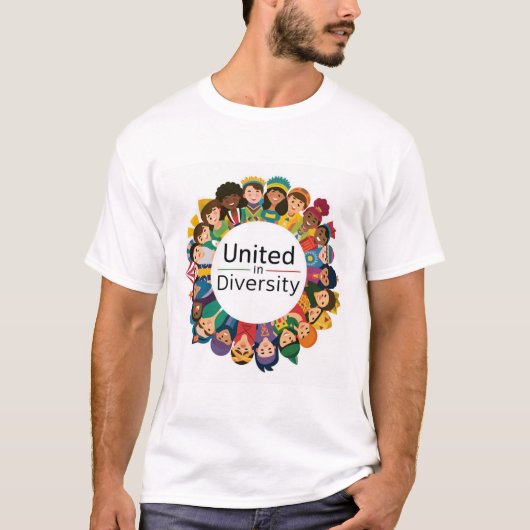 T-shirt Unité inclusive | Unis dans la diversité (Devant)