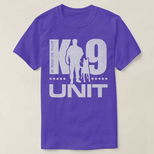 T-shirt Unité K9 Unité de police Chien Malinois (5) (Design devant)