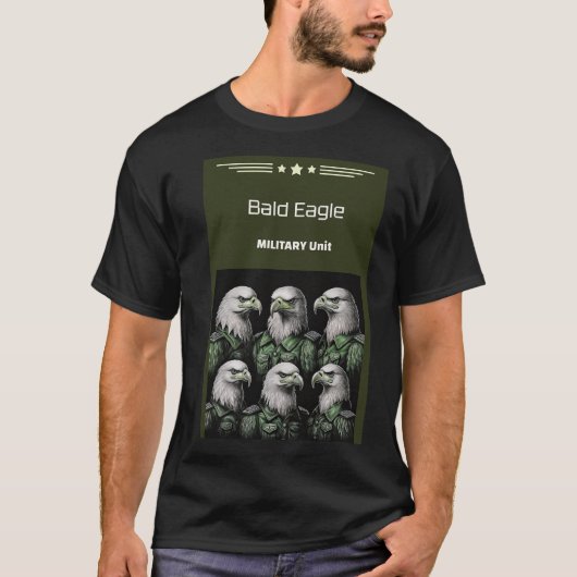 T-shirt Unité militaire de Bald Eagle (Devant)