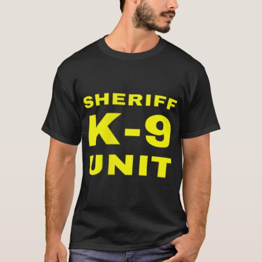T-shirt Unité Sheriff K-9 Avant Et Arrière Imprimer K9 Pol (Devant)