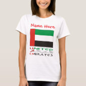 T-shirt United Arab Emirates UAE Flag Red Personalize Name (Devant)