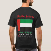 T-shirt United Arab Emirates UAE Flag Red Personalize Name (Dos)
