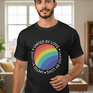T-shirt United By Love Lgbt Pride Gay Lesbian Rainbow