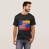 T-shirt United in Freedom: A Fusion of the Flags (Devant entier)