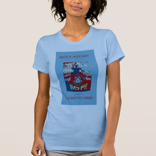 T-shirt United in Hope : Stronger Together - USA Art Print (Devant)