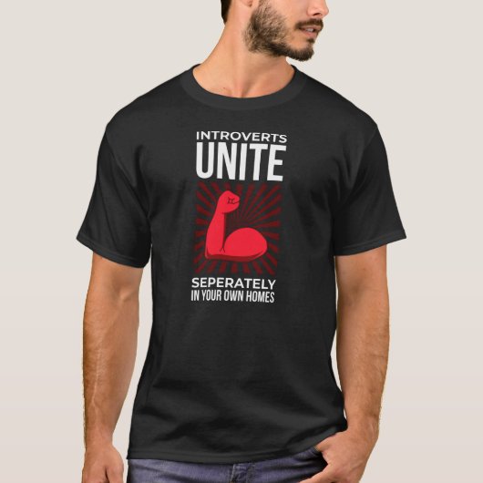 T-shirt United Introvert Design for Introvert People (Devant)